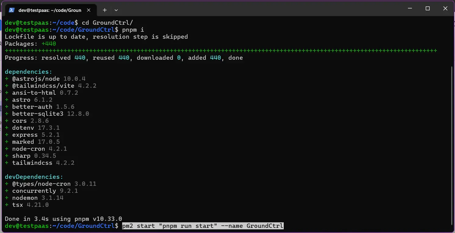 Defining the New Tenant via Dashboard