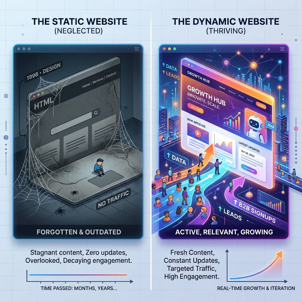 A static website is a digital poster; an optimized website is an active growth engine.
