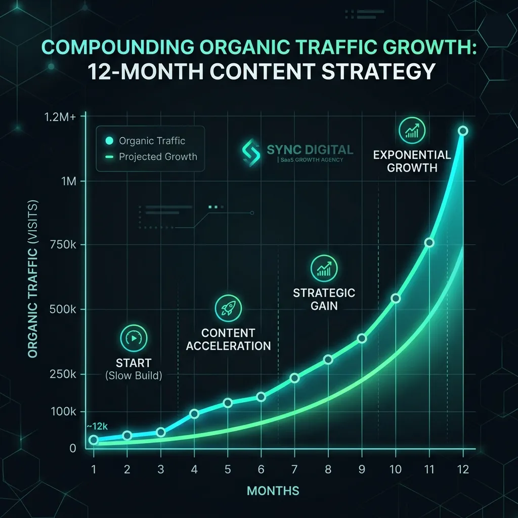 Just like compound interest, consistent, small investments in your website yield massive long-term traffic gains.
