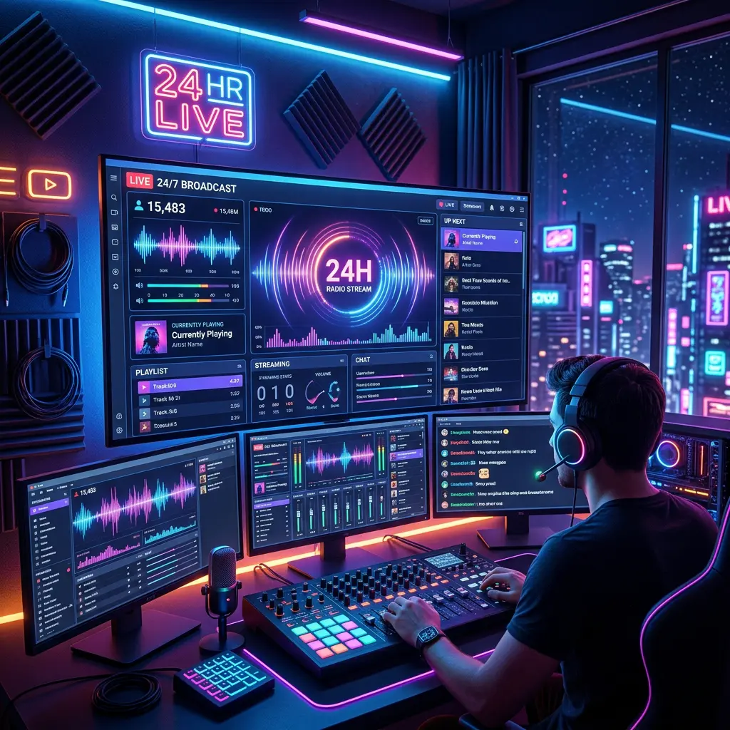 Headless 24/7 Broadcast Engine